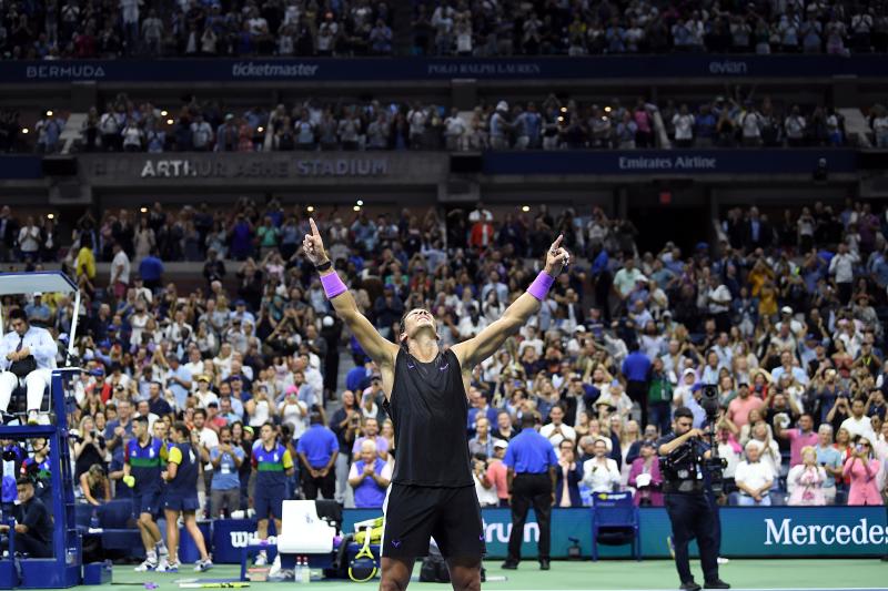 Rafael Nadal在美網Billie Jean King網球中心奪冠。（圖／美聯社／’達志影像）