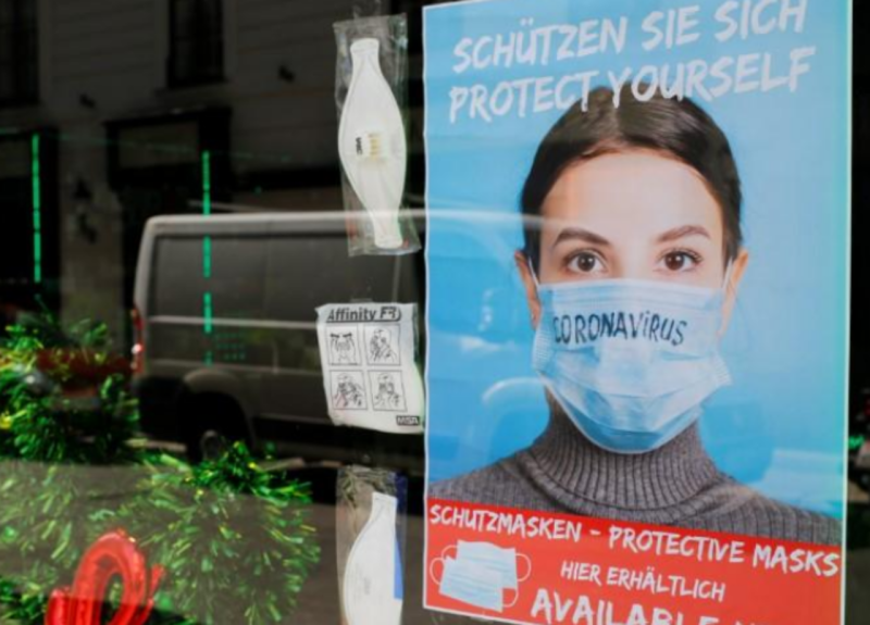 ▲為了防範新冠肺炎持續擴散，奧地利政府近日也祭出赴超市須配戴口罩的規定。（圖／翻攝自路透社）
