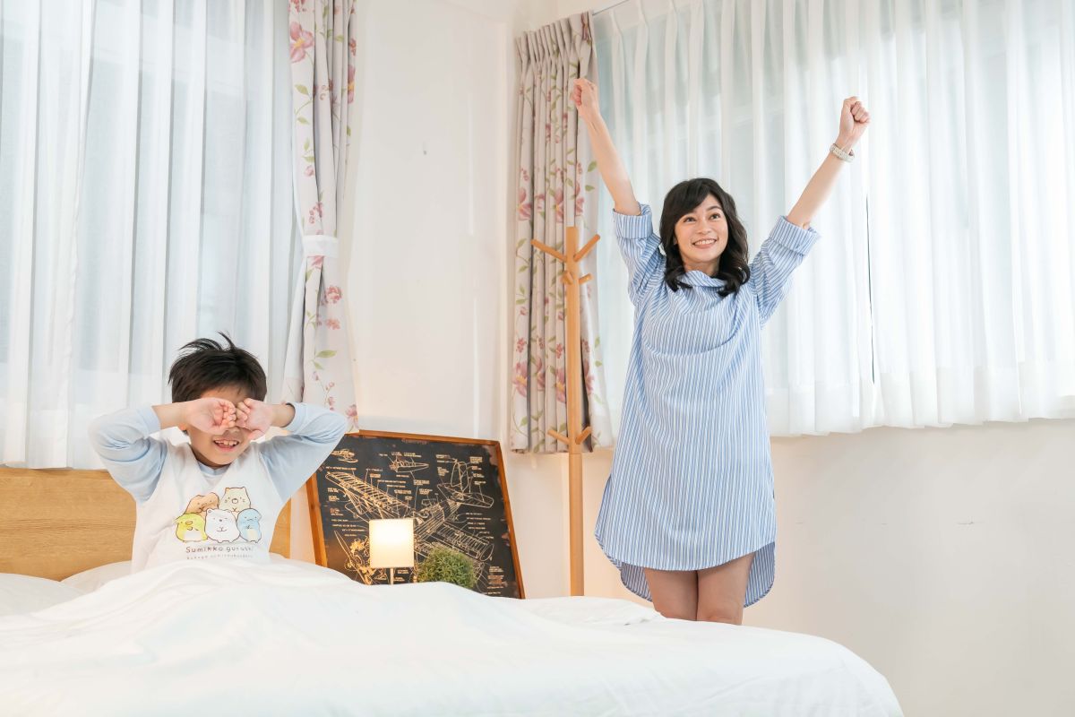 ▲鄭凱云與兒子安安首度同框拍片。（圖／TVBS提供）