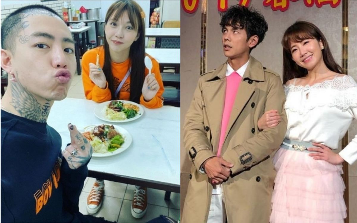 ▲2019年演藝圈偷腥事件不斷，左圖為謝和弦（左）和新歡莉婭，右圖為謝忻（右）和阿翔。（圖／翻攝臉書、IG） 