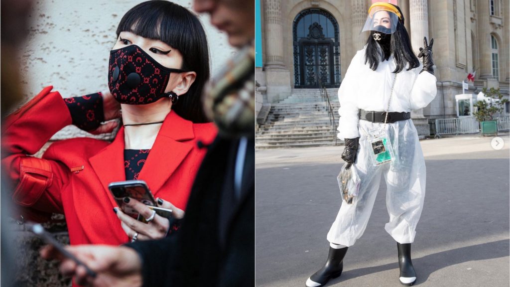 ▲武漢肺炎疫情高漲，潮模秋元梢、Irene Kim帥秀「抗疫穿搭」，教大家戴口罩也能很時尚！（圖／截自IG@akimoto_kozue、nicolraidman）