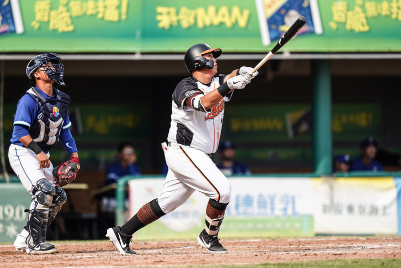 ▲統一獅隊姚雨翔敲出致勝安。（圖／統一獅提供）