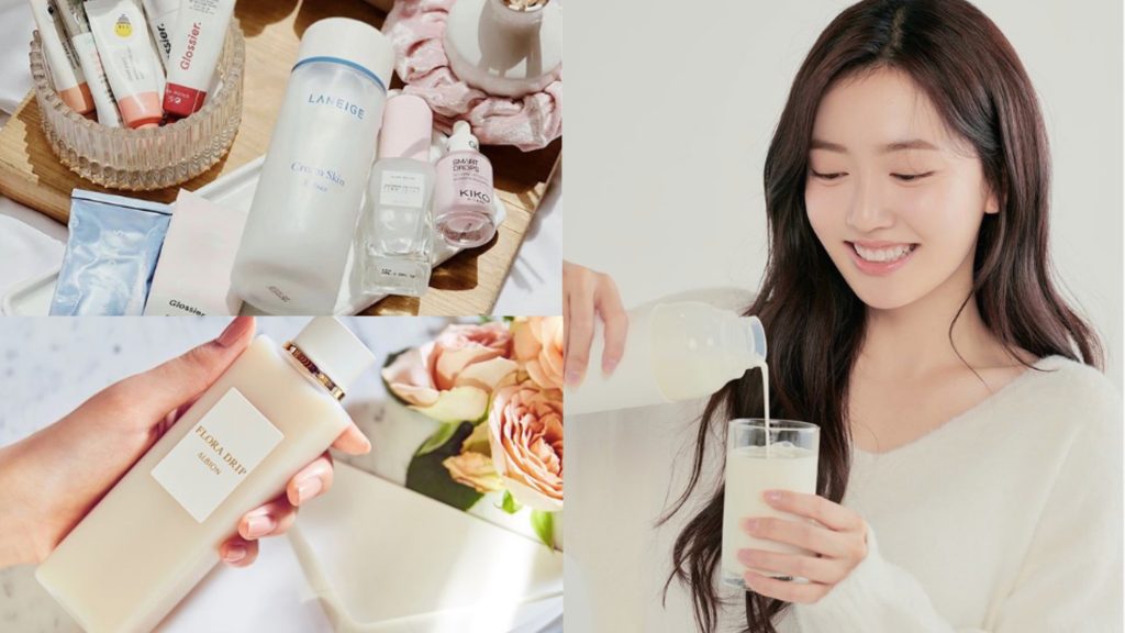  ▲女生都想要有水嫩白滑的「牛奶肌」。（圖／翻攝自IG@albiontw、laneige_kr）