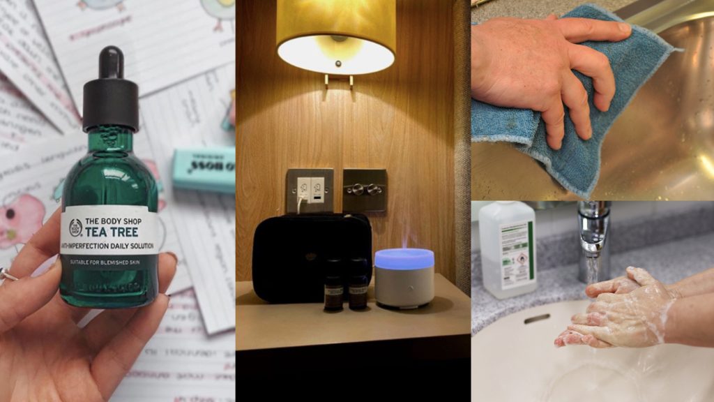 ▲茶樹精油有消炎殺菌功效。（圖／pixabay、翻攝自IG@thebodyshop、nealsyardremedies）