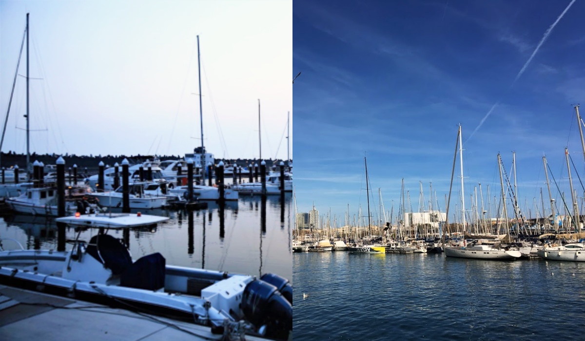 ▲基隆碧砂漁港（左）、西班牙貝爾港（右）。（圖／基隆旅遊網、編輯Elaine攝）