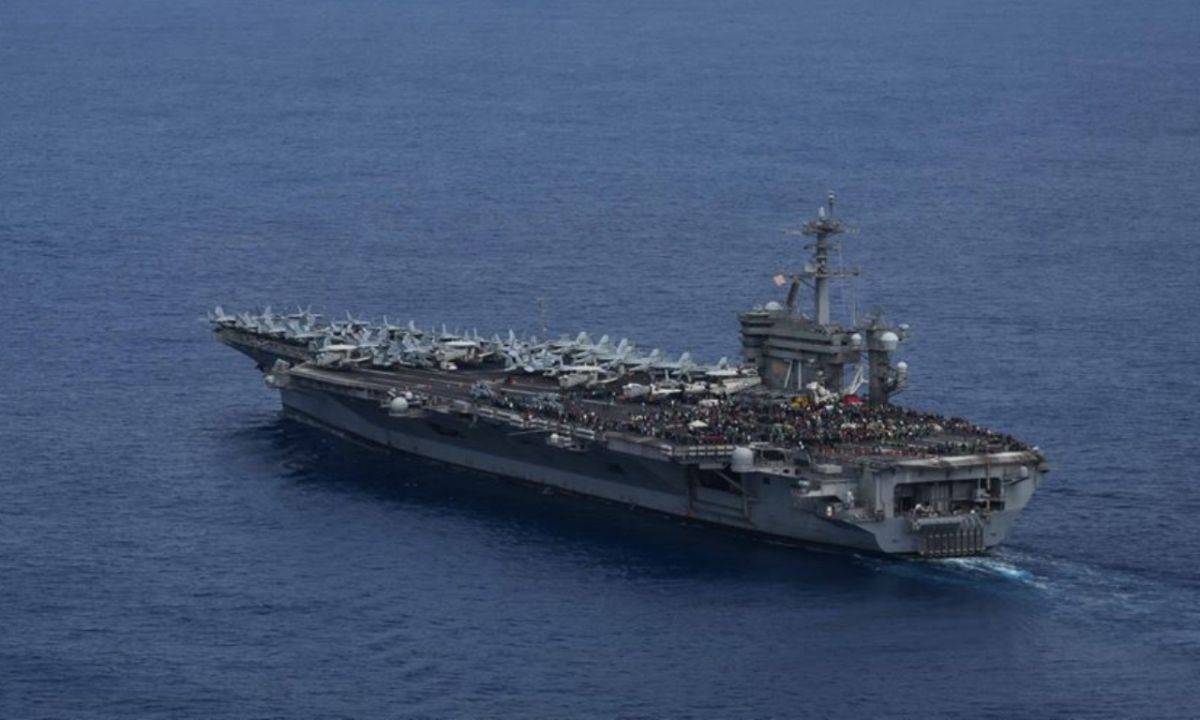▲美國軍艦「羅斯福號」。（圖／翻攝自官方臉書）