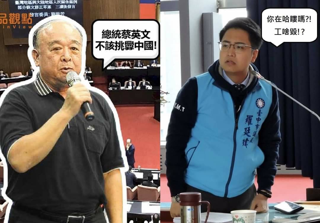 ▲國民黨籍台中市議員羅廷瑋(右)在公共政策網路參與平台發起「罷免不分區立委辦法」 (圖／擷取羅廷瑋臉書)