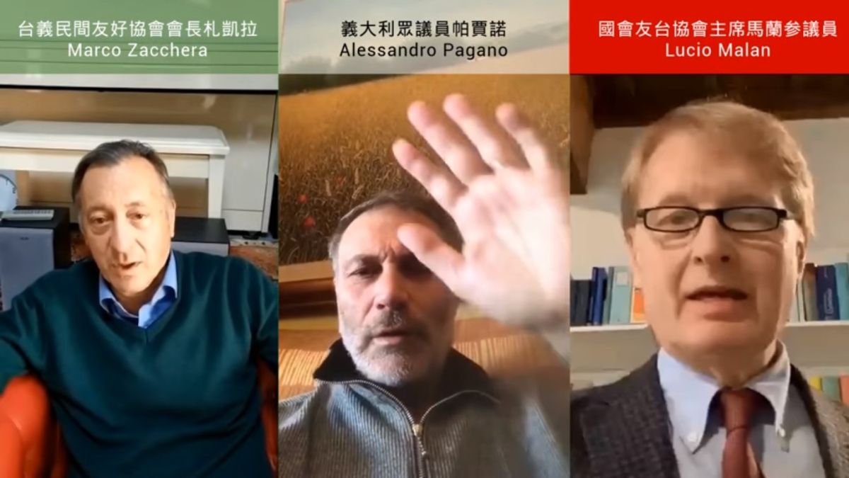 ▲義大利官員拍攝影片感謝台灣捐贈口罩及醫療物資。（圖／翻攝外交部臉書）