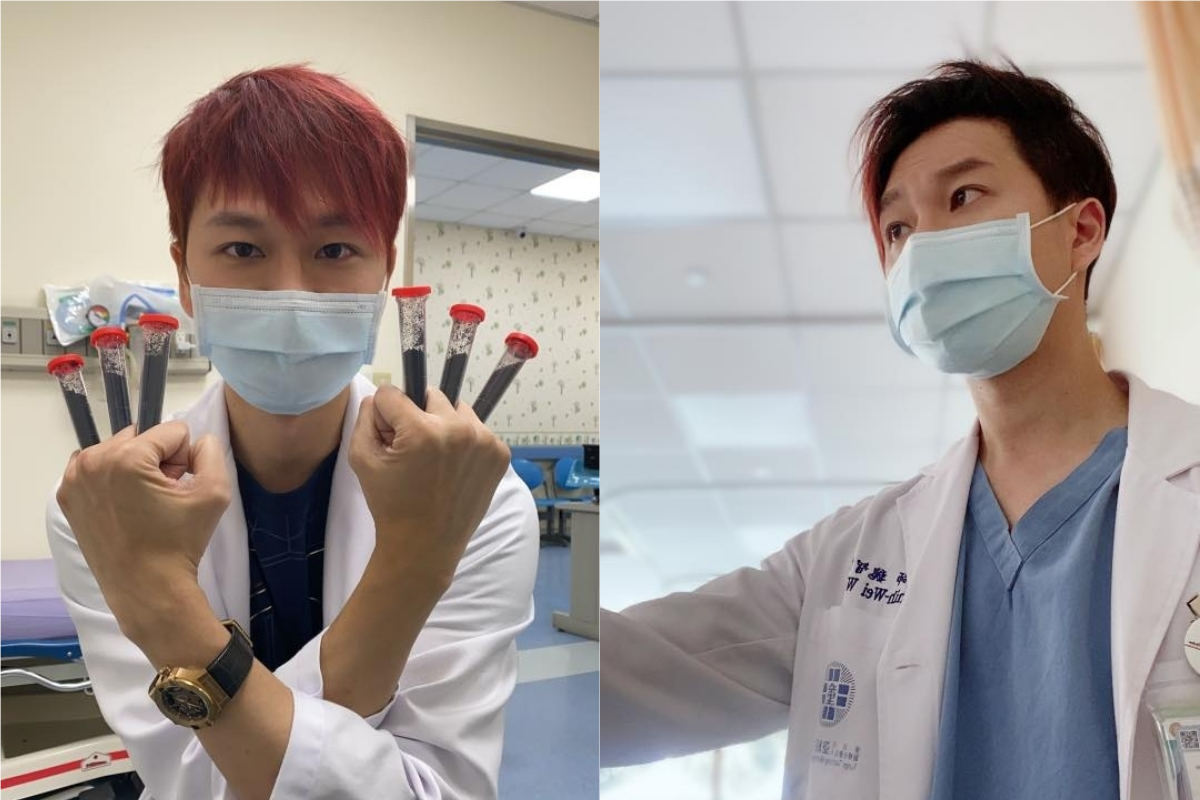 ▲童綜合醫院急診醫師魏智偉巧妙運用咖啡渣，製成能初步檢查嗅覺的低成本工具。（合成圖／翻攝魏智偉奔跑吧鋼鐵急診醫師臉書）