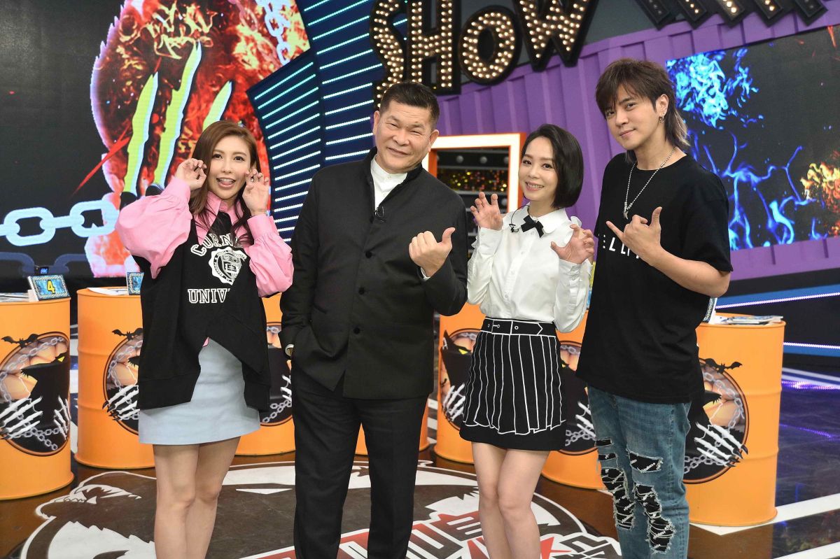 ▲愷樂（左起）、澎恰恰、孫淑媚和羅志祥效果十足。（圖／八大）