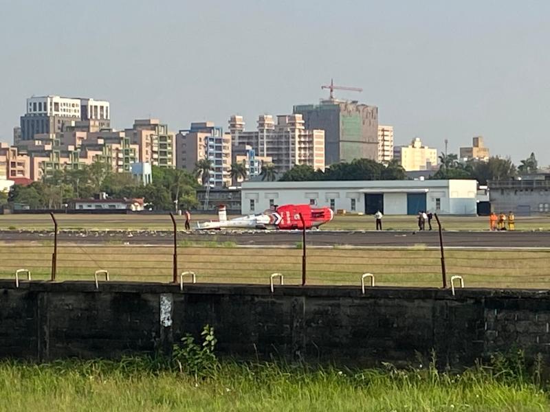 影／高雄小港機場直升機掉落　機上人員安全無虞
