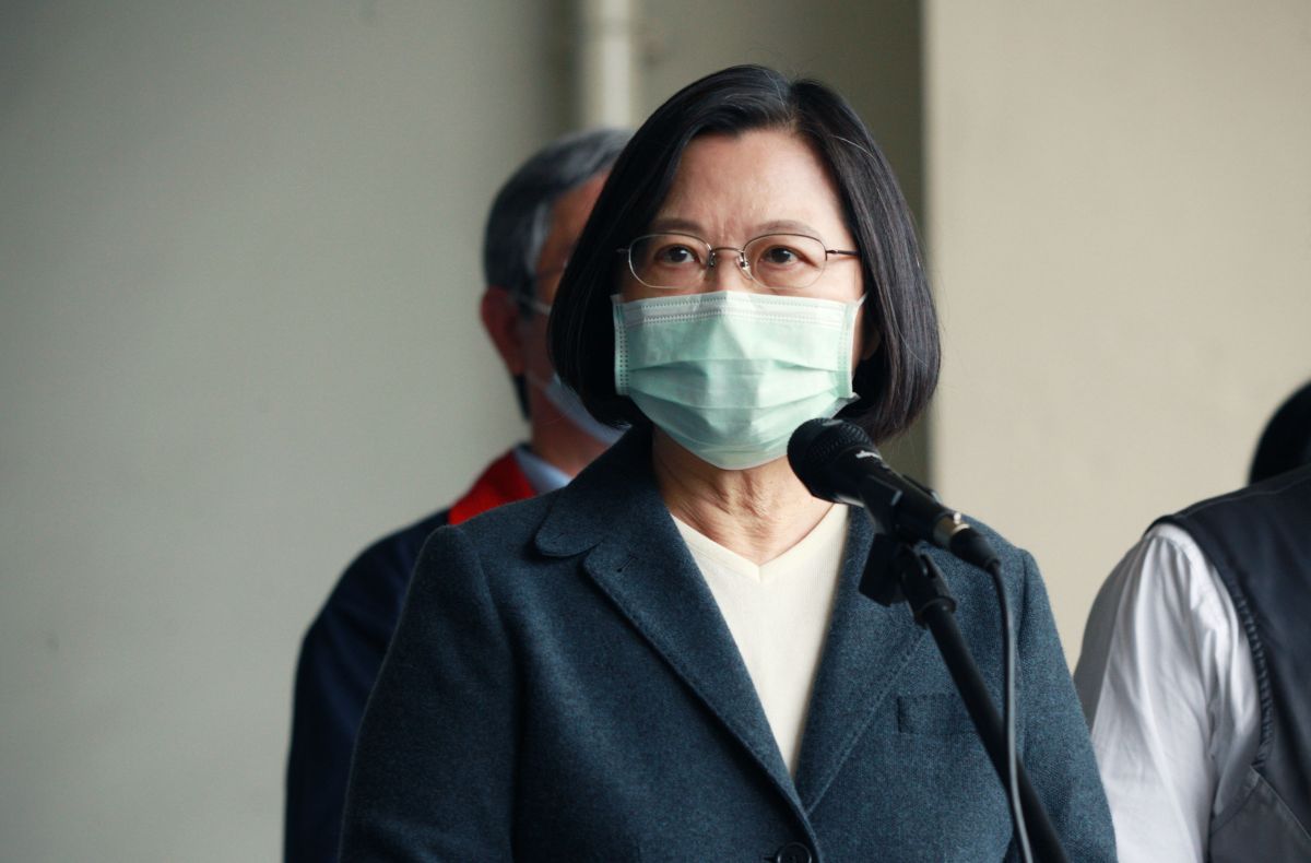 ▲蔡英文回應有關捐助日本口罩的問題。（圖／記者李春台攝, 2020.04.08）