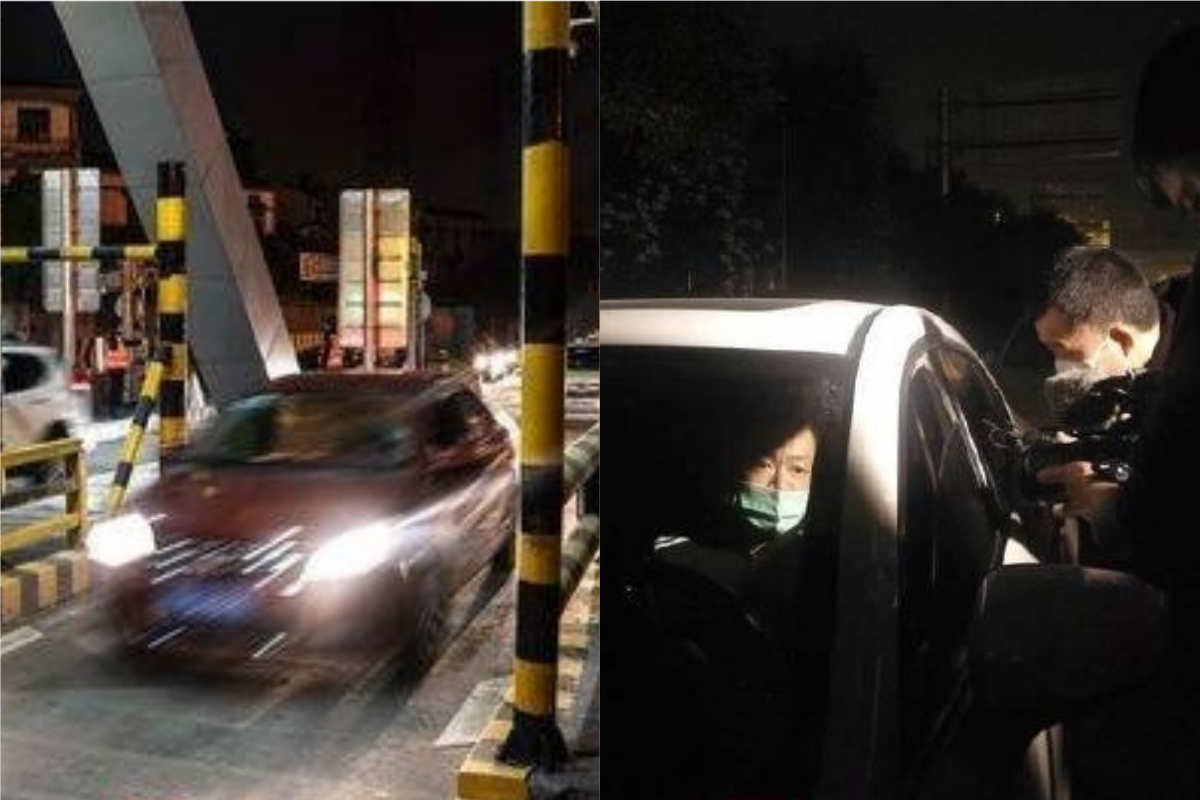 ▲武漢解封出城，排在隊伍第一位的熊先生（右圖左）。（合成圖／翻攝封面新聞）