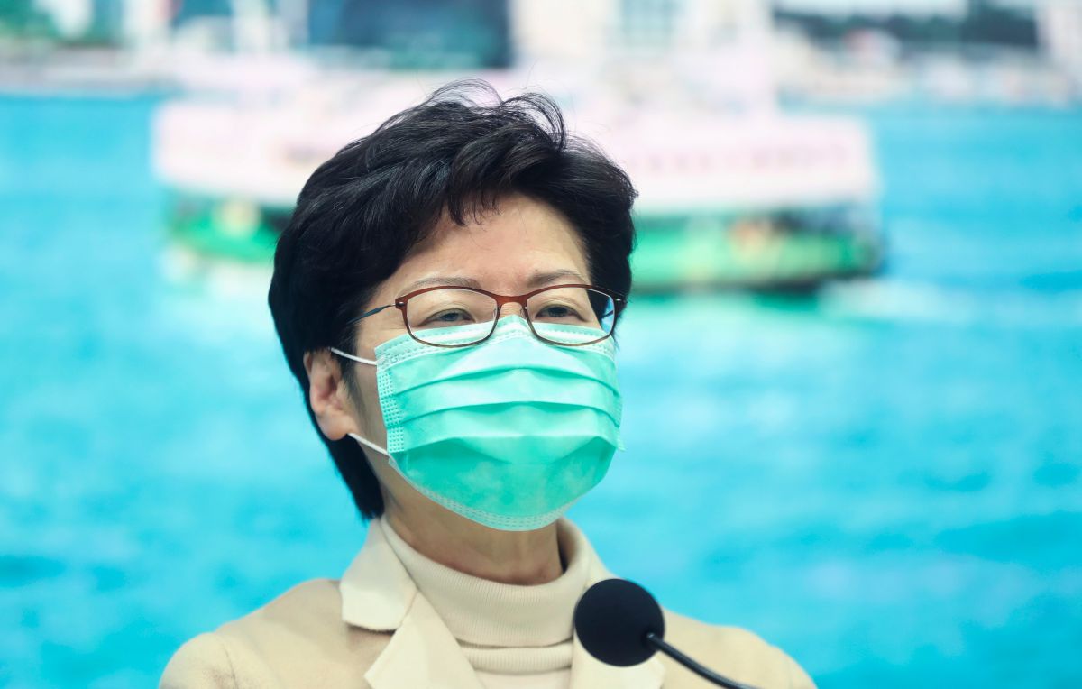 ▲香港特首林鄭月娥今天率領官員前往北京，出席中國共產黨百年慶典，據報導，她會利用此行爭取北京方面同意香港與深圳盡快落實免隔離通關。（圖／美聯社／達志影像）