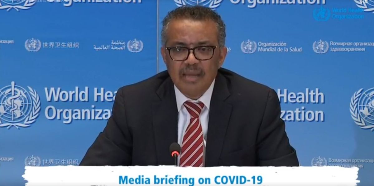 ▲譚德塞指出，許多言語攻擊都來自台灣。（圖／翻攝 WHO直播影片）