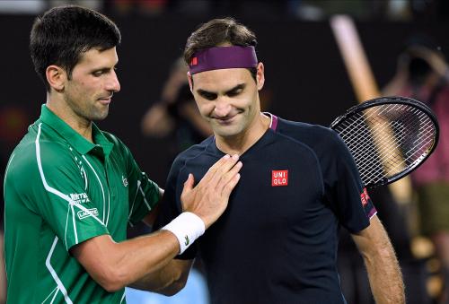 Novak Djokovic和Roger Federer。（圖／美聯社／達志影像）