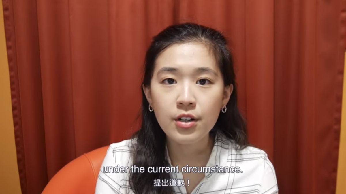 ▲台灣女孩林薇因為錄製「雙語公開信」要求譚德賽道歉爆紅。（圖／翻攝自影片）