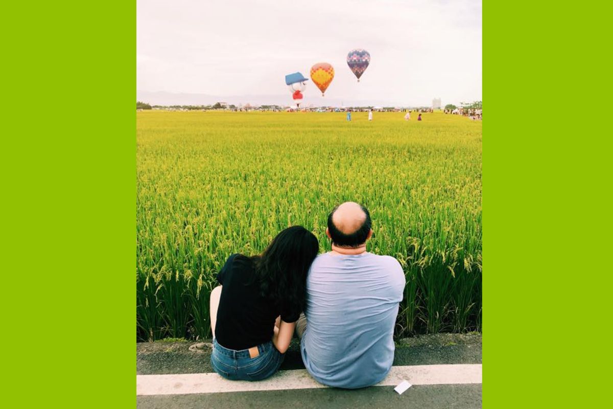 台灣女孩林薇和父親林作賢。( 圖 / 取自林薇臉書 )