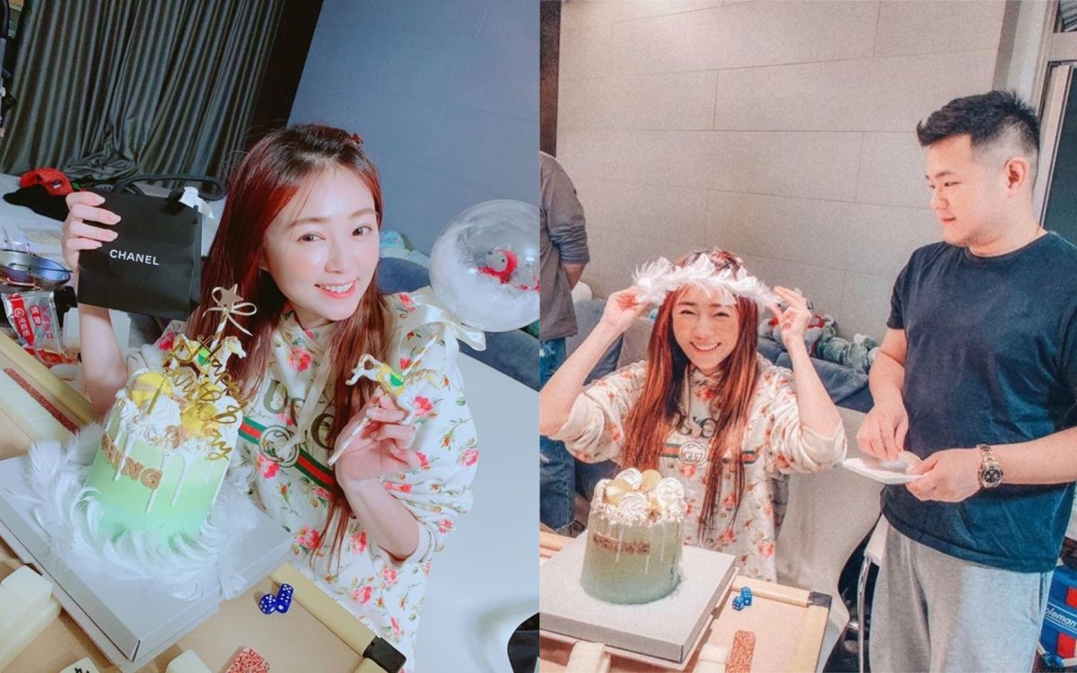 ▲丫頭32歲生日，右圖為男友幫她慶生。（圖／翻攝丫頭IG、臉書） 
