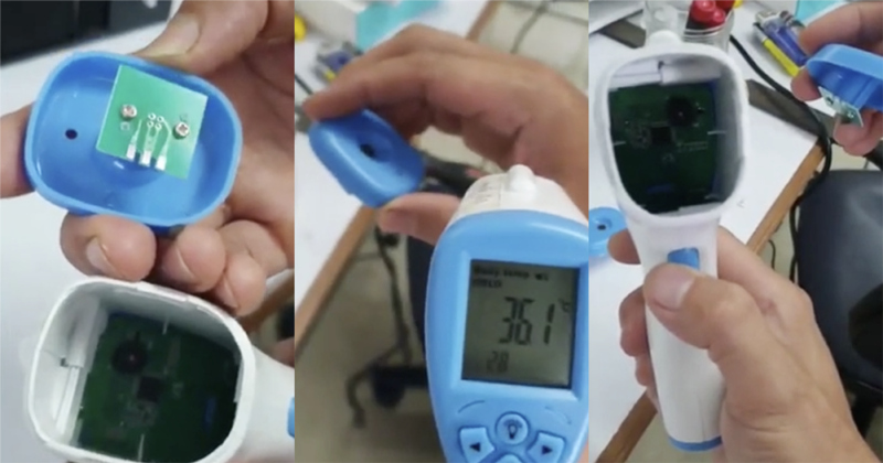 ▲泰國網友買到黑心體溫計，怎麼量體溫都不超過37度。（圖／翻攝Phuketandamannews臉書影片）