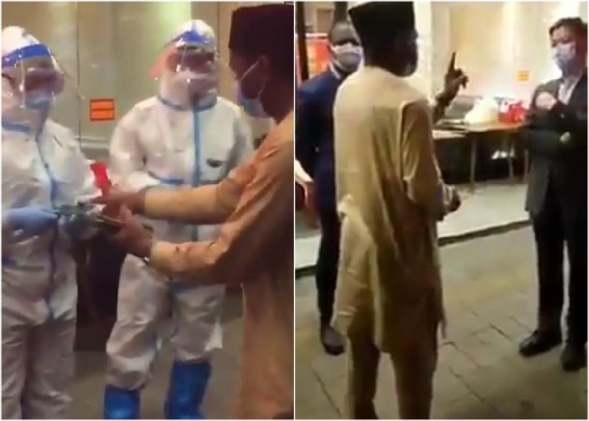 ▲廣州有奈及利公民被強行收繳護照，奈國駐當地總領館人員到場交涉。（圖／翻攝YouTube影片）