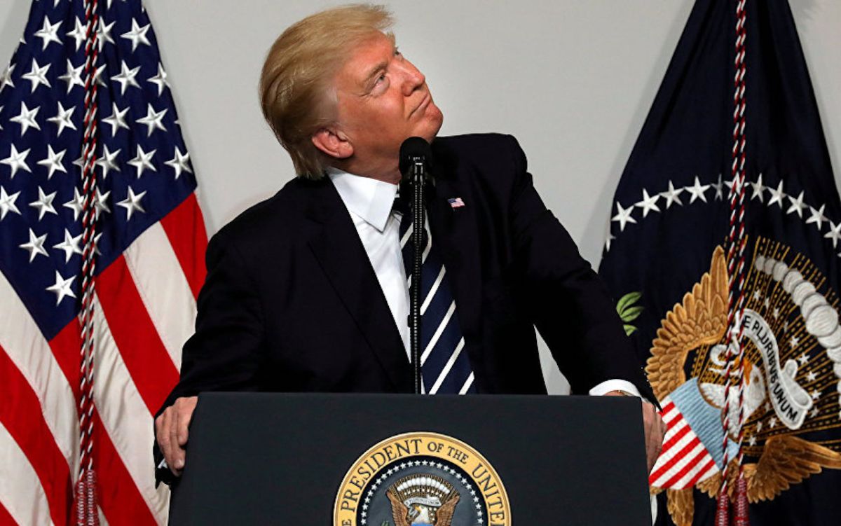 ▲美國總統川普。（圖／翻攝自衛星通訊社）