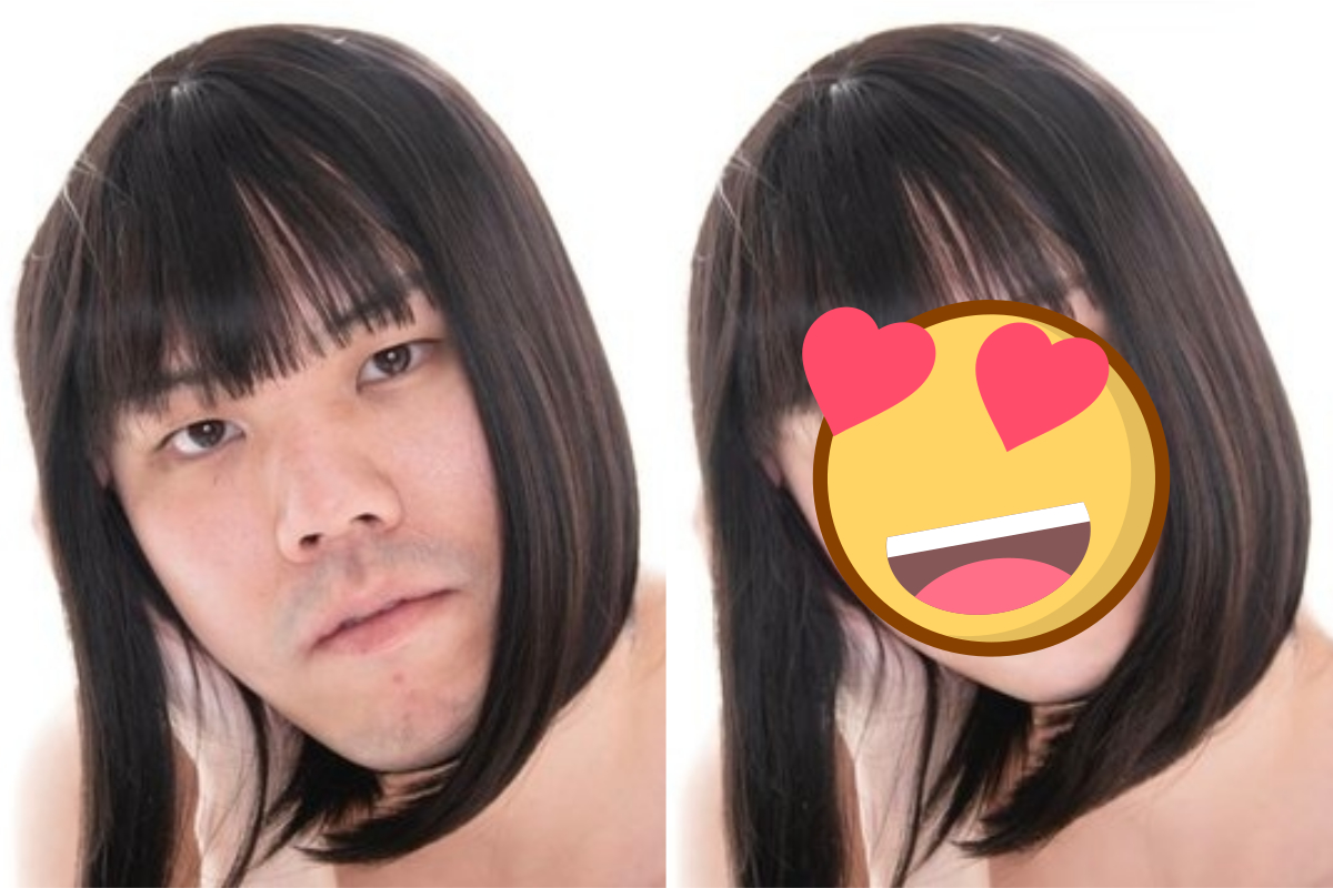 ▲自稱P圖職人的奧村祐亮挑戰將自拍照修成橋本環奈。（圖／翻攝@usk227推特）