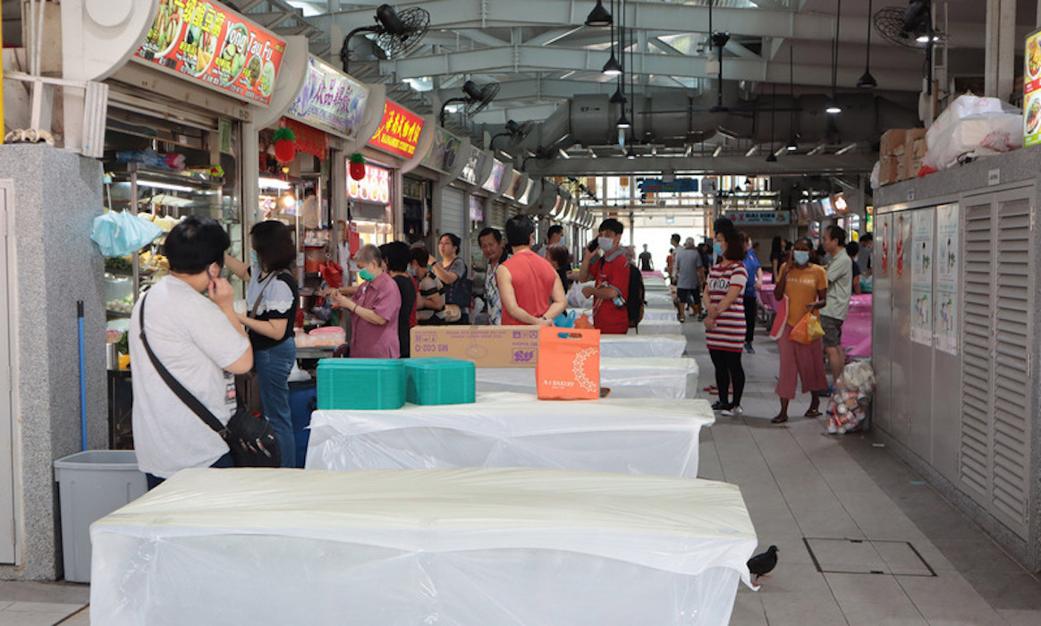 ▲受到疫情影響，新加坡 7 日起執行嚴格的社交安全距離。（示意圖／中央社）