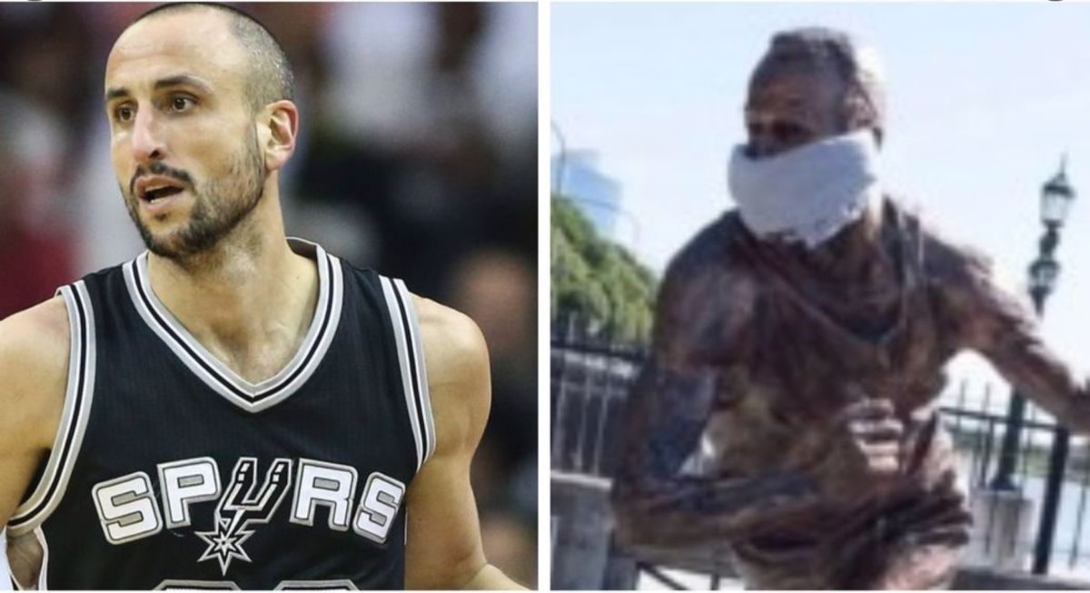 馬刺隊隨隊記者透露Manu Ginóbili的雕像成悲劇。（圖／取自Jeffspurszone)