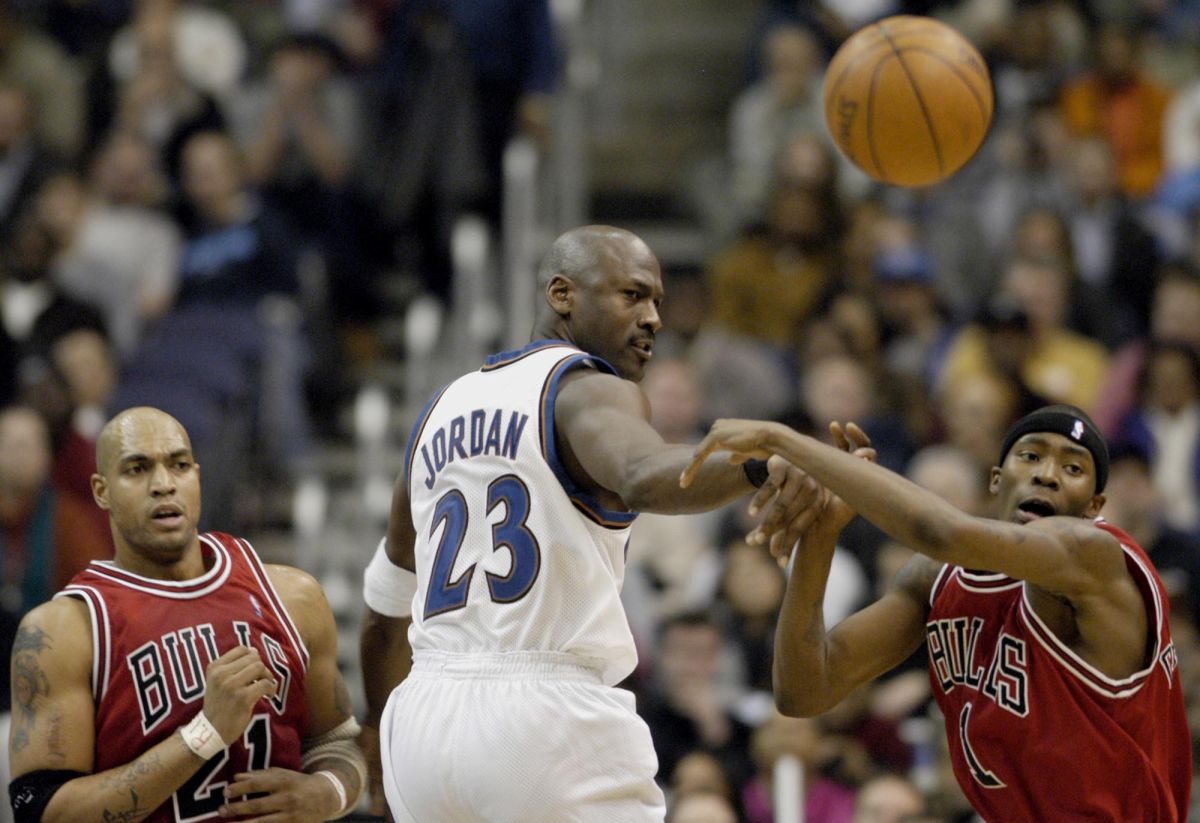 ▲Michael Jordan(中)、Jamal Crawford(右)。（圖／美聯社／達志影像）