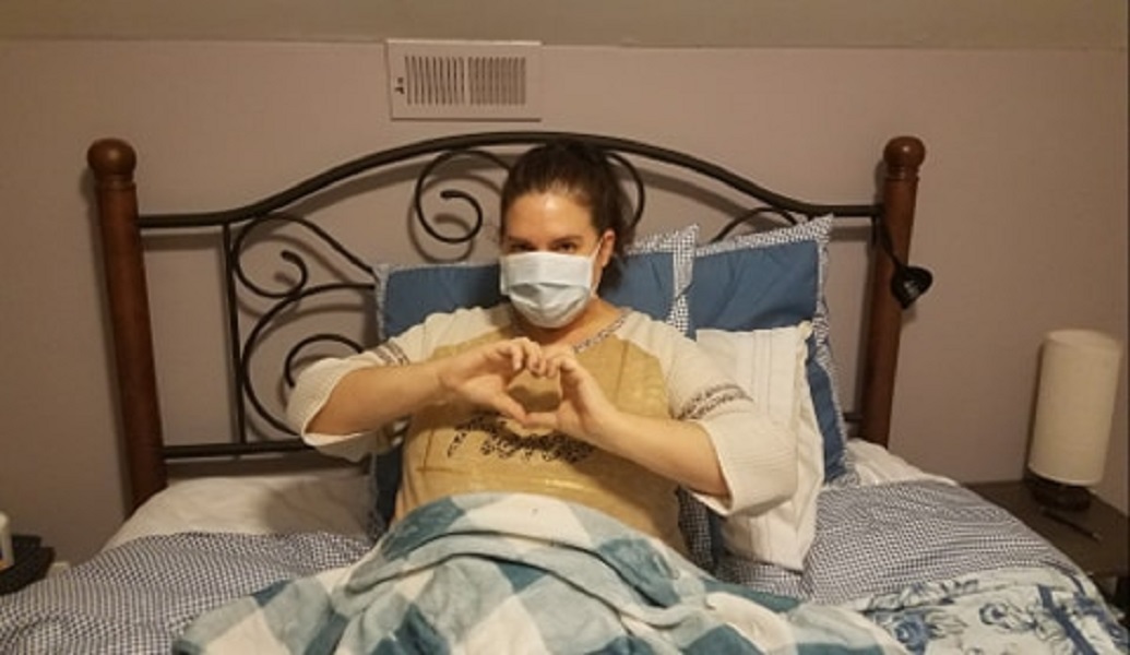 ▲美國女子在家自主隔離3周只接觸過3人。（圖／翻攝Rachel Brummert臉書）