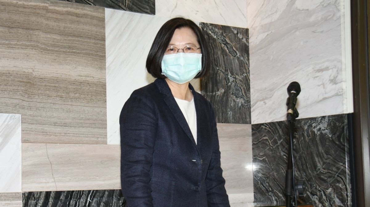 ▲蔡英文16日接受媒體訪問時，針對近期熱議的華航改名做出回應。（圖／記者林條遜攝）