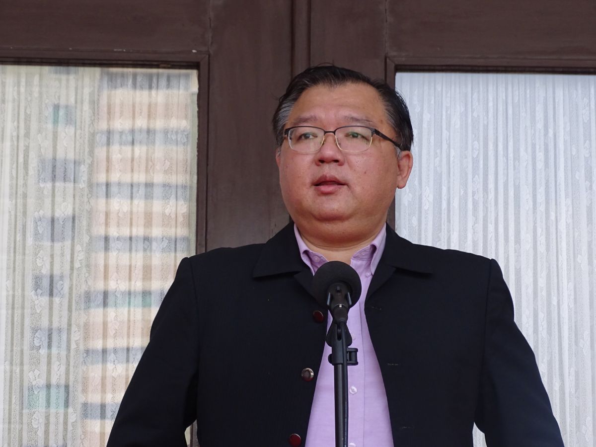 ▲國民黨立委李德維質疑萬巒豬腳被魚目混珠，綠營氣炸。（圖／記者呂炯昌攝, 2020.4.17）