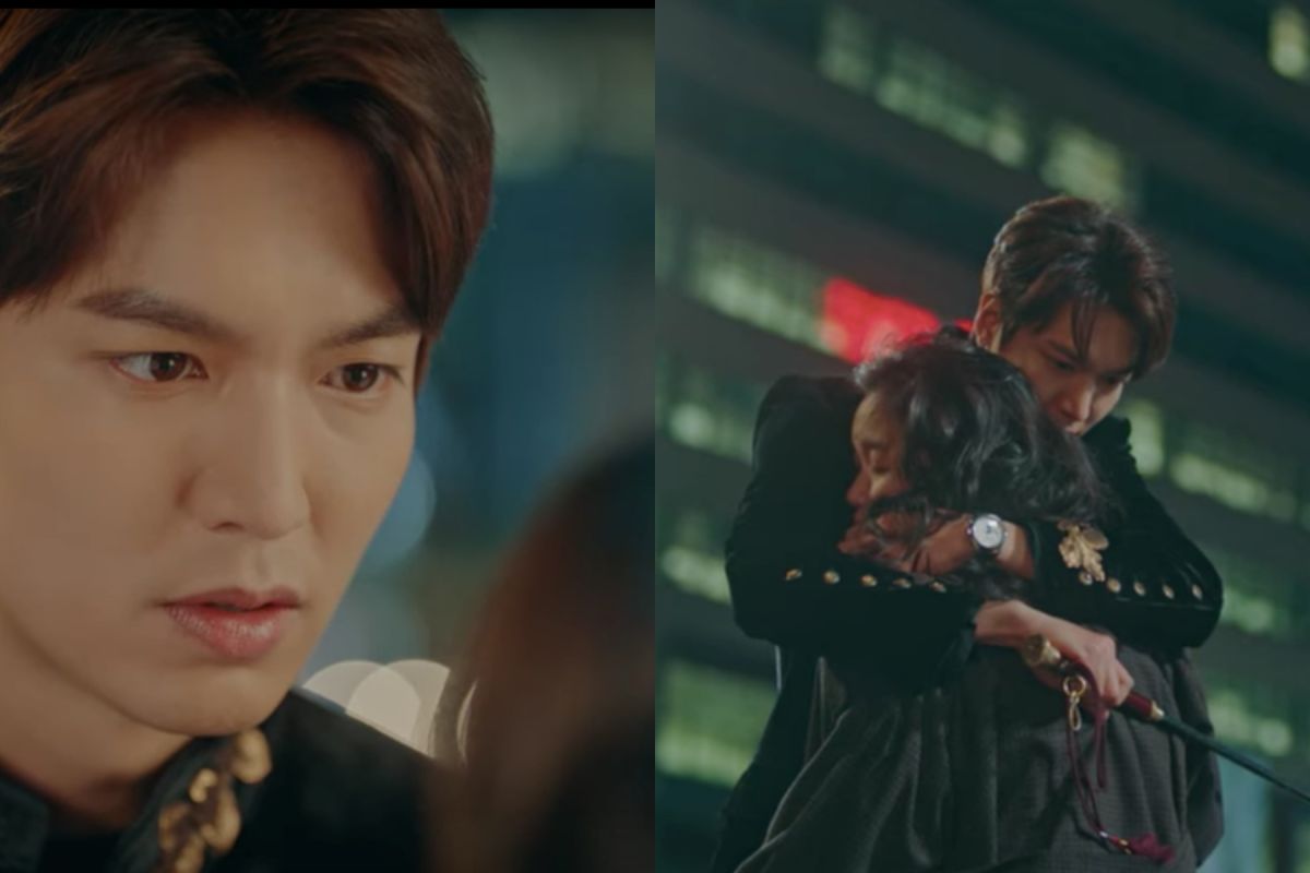 ▲李敏鎬從「大韓帝國」穿越到「大韓民國」見到金高銀，激動擁抱她。（圖／Netflix）