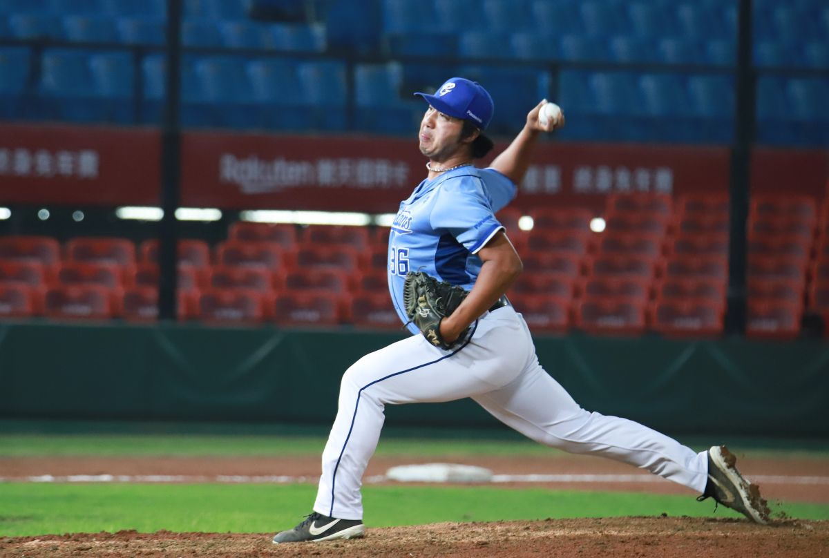 ▲富邦悍將林羿豪。（圖／記者葉政勳攝 , 2020.04.19）