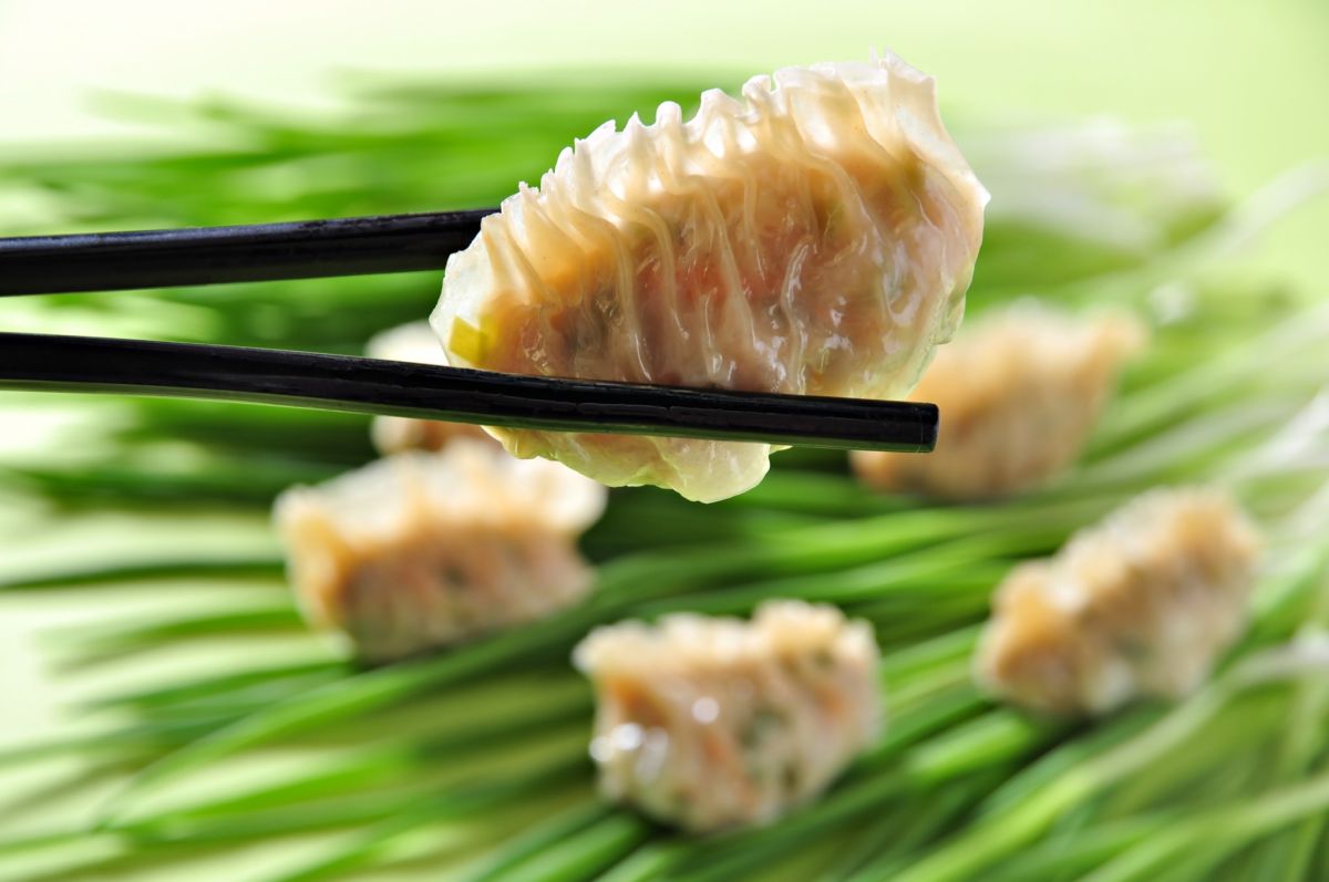 ▲台北凱撒珠蔥季料理-珠蔥魚翅餃。（圖／新北市政府農業局提供）