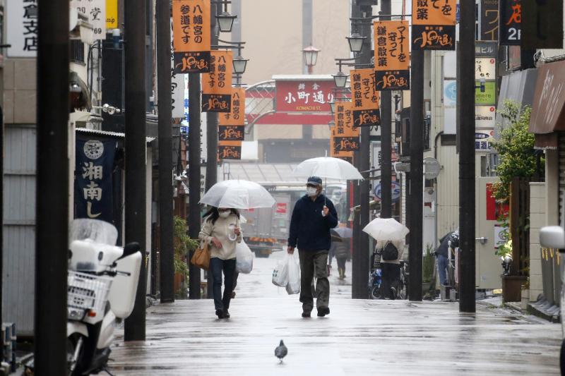 ▲疫情下的日本東京街道一景。（圖／美聯社／達志影像）