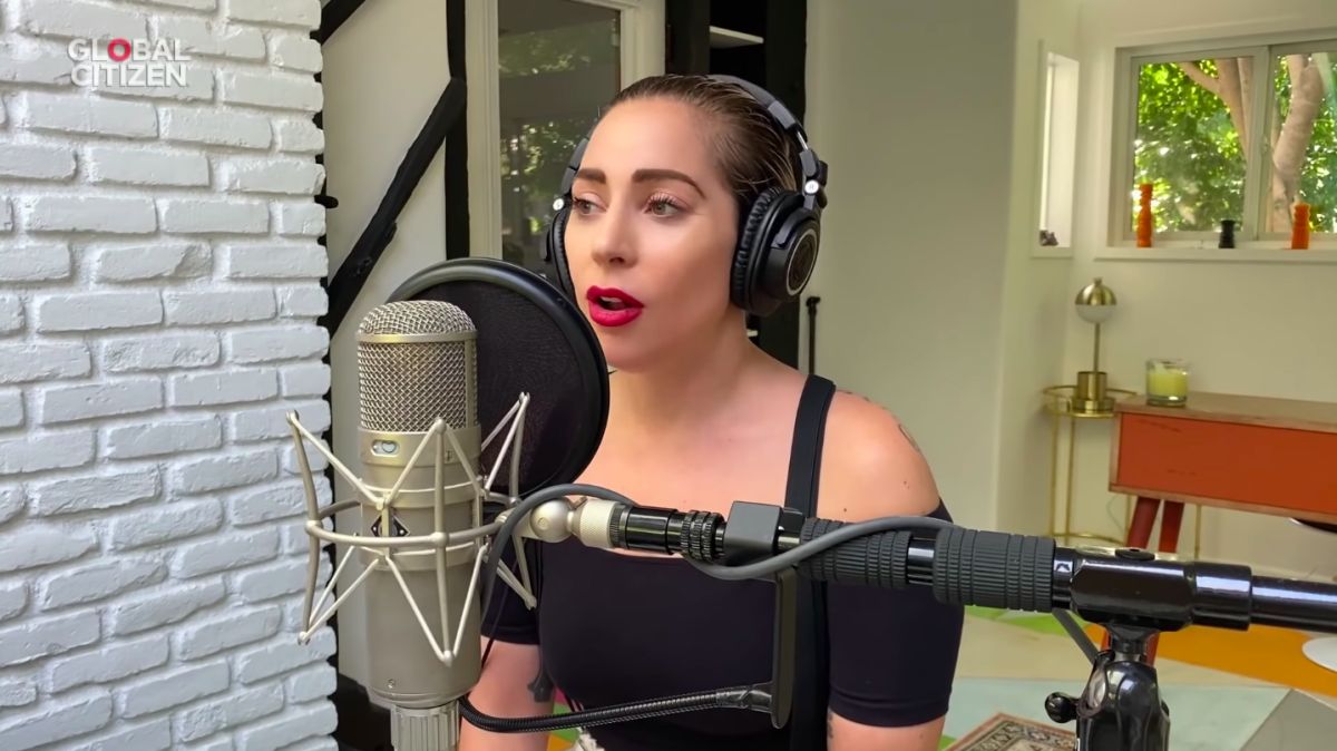 ▲女神卡卡公開讚揚譚德塞，引起爭議。（圖／翻攝Global Citizen YouTube）