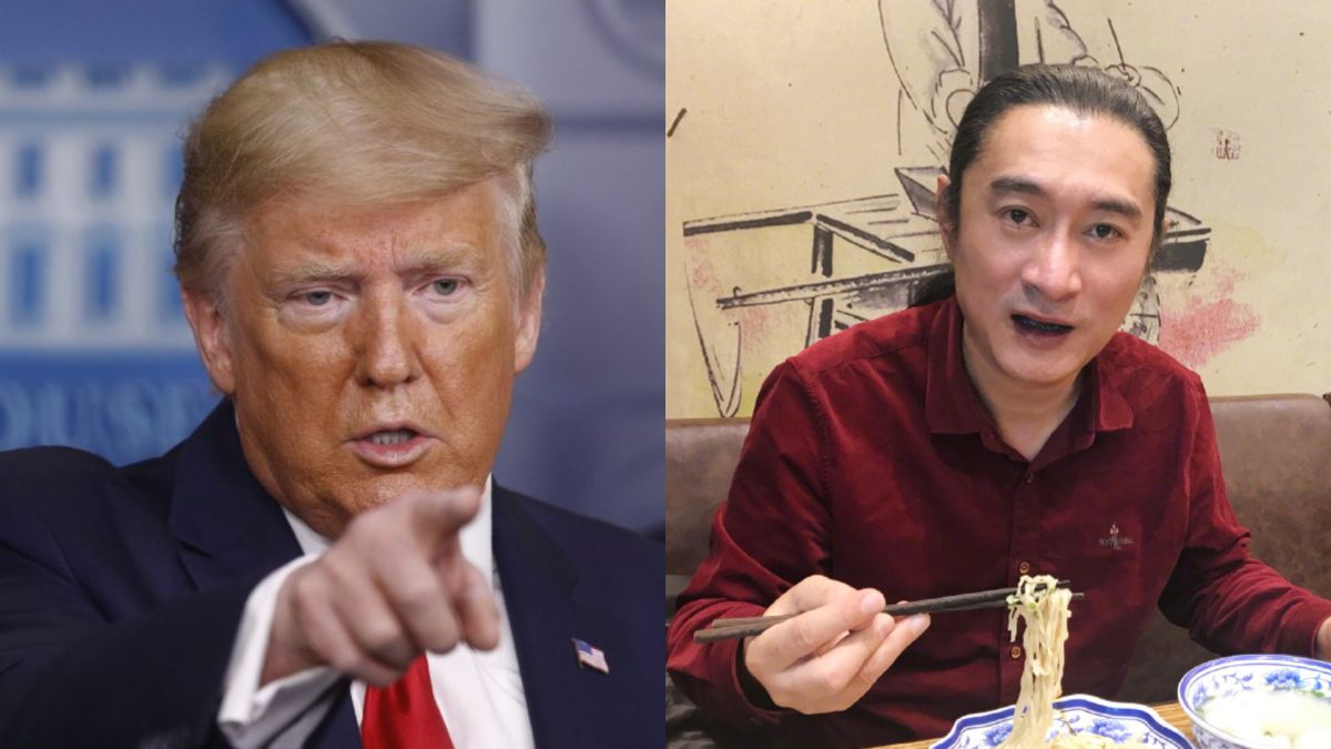 ▲聽聞台灣加入聯合國請願連署達標，黃安（右圖）在微博發聲，左圖為美國總統川普。（圖／美聯社／達志／黃安微博）