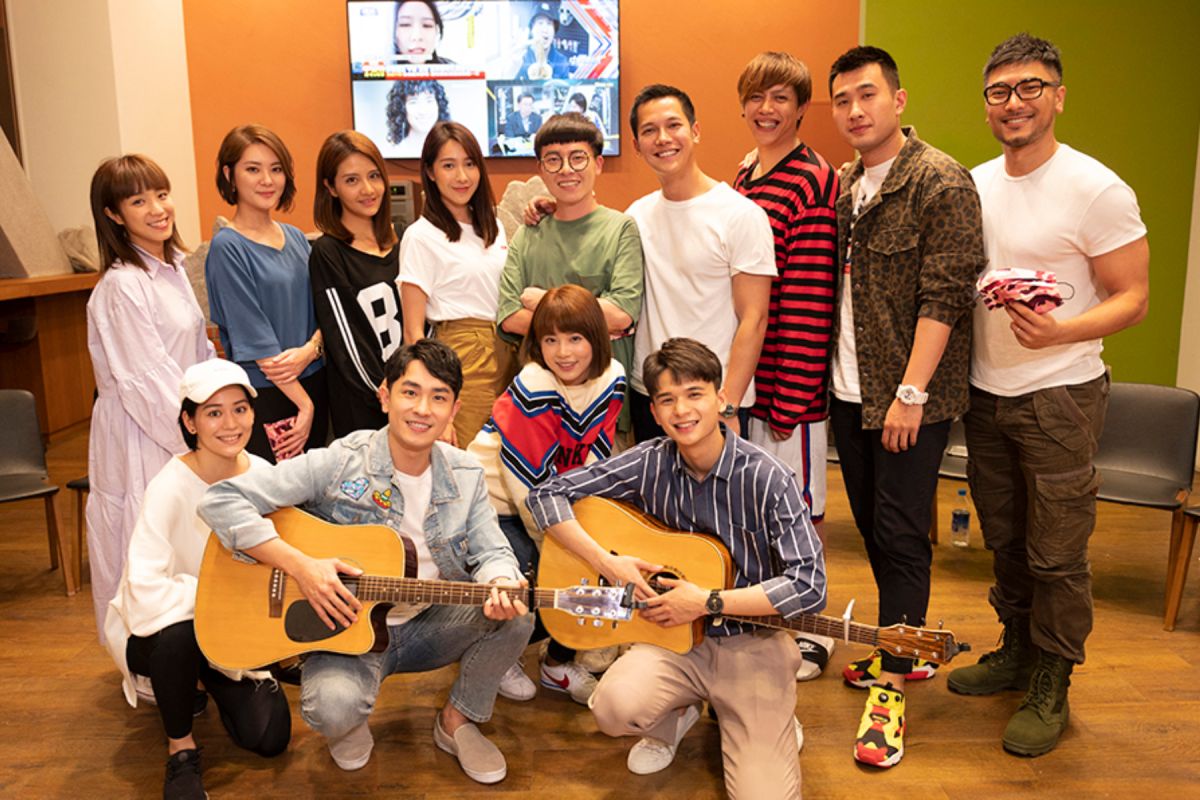 ▲《女力報到》演員錄製歌曲〈微笑的力量〉。（圖 / TVBS提供）