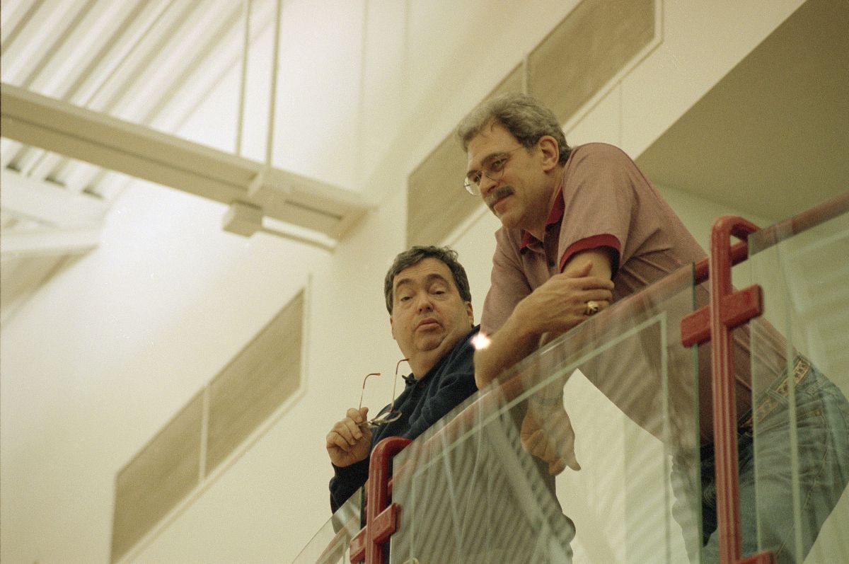 芝加哥公牛總教練Phil Jackson和總管Jerry Krause。（圖／美聯社／達志影像）