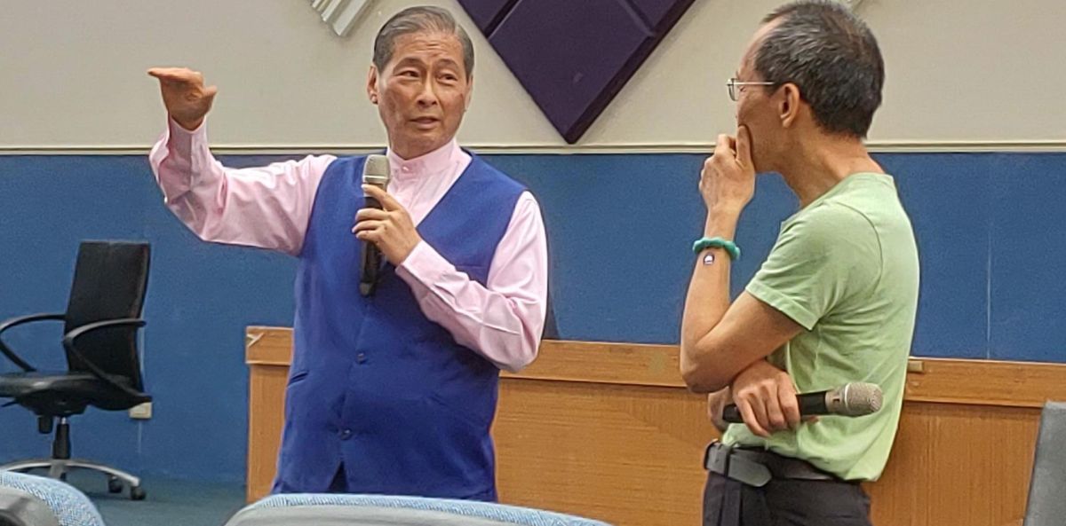 ▲統促黨總裁張安樂21日受「當代台灣政治發展」課程教師陳世岳之邀，赴國立中山大學演講。（圖／翻攝自PTT）