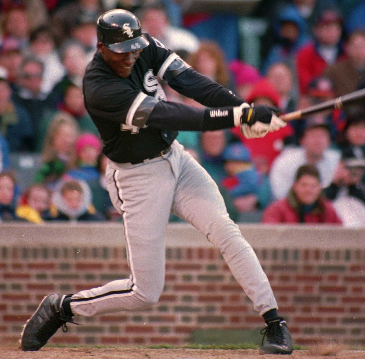 當年改往棒壇發展的籃球之神Michael Jordan。（圖／美聯社／達志影像）