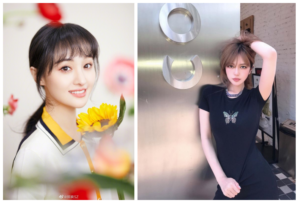 ▲鄭爽（左圖）在周揚青微博下留言，但是卻引來網友論戰。（圖／翻攝鄭爽微博、周揚青IG）