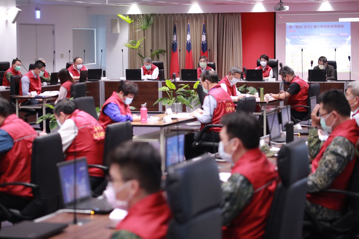 ▲台中市政府舉行「因應新冠肺炎擴大管制超前部署兵棋推演」。 (圖／市政府提供2020.4.25)