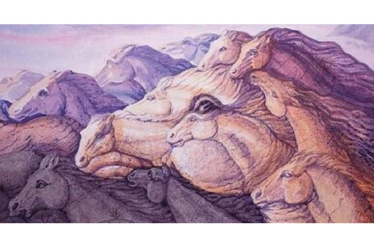 ▲ 3 秒內你可以看見幾隻馬？秒解你的「真實性格」。（圖／翻攝自美日誌）