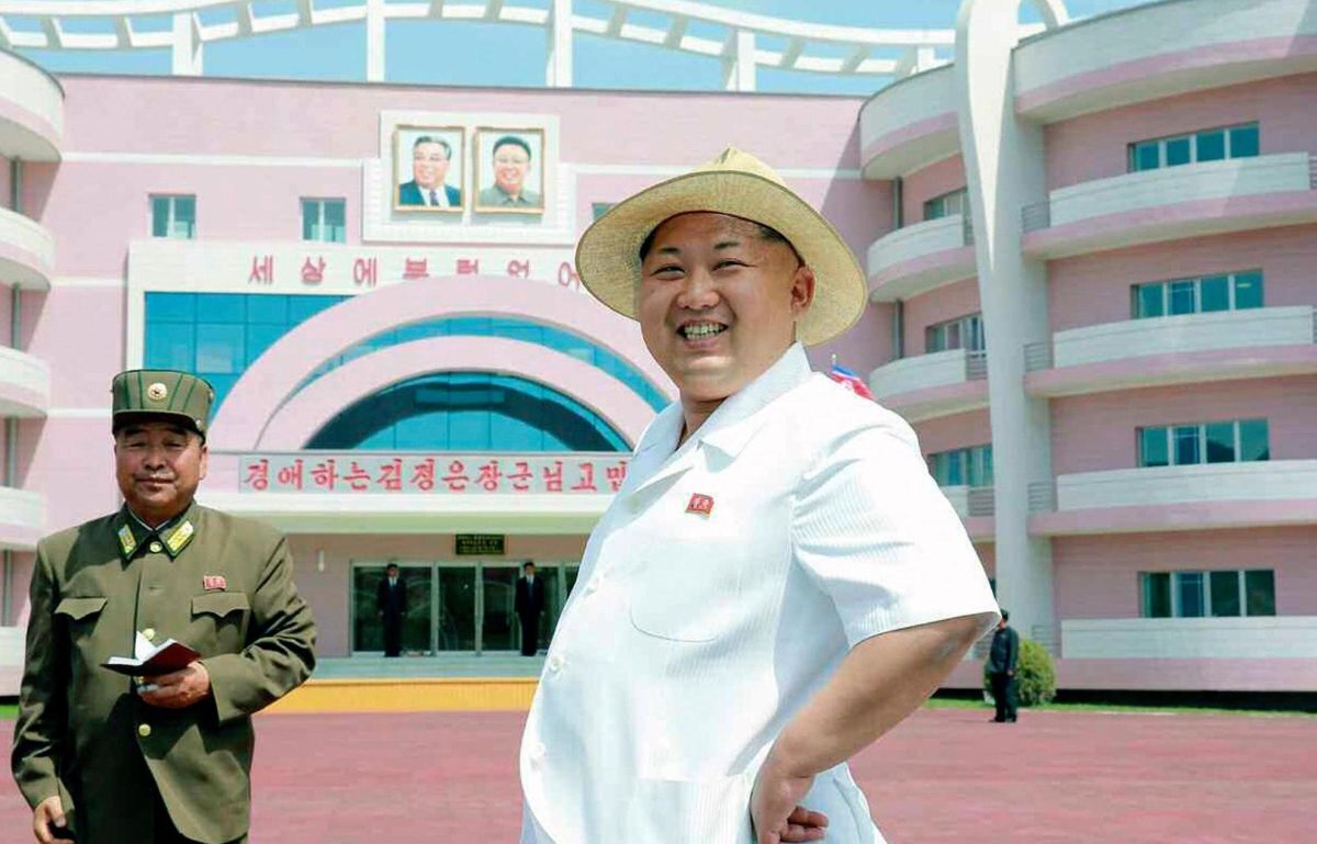 ▲金正恩專用列車被衛星拍到停靠在沿海度假勝地（兼海軍基地）。（圖／翻攝自 The Times ）