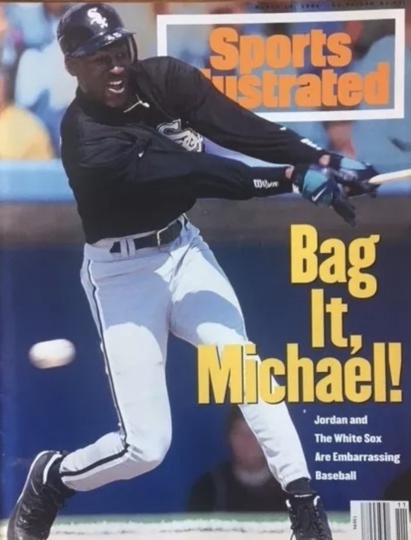 運動畫刊諷刺喬丹打不到球。（圖／Darren Rovell推特）
