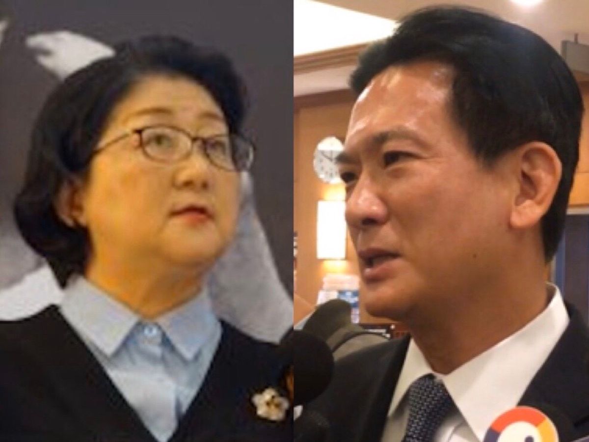 ▲立委林俊憲（右）提出三點打臉婦聯會主委雷倩（左）。（圖／NOWnews資料照）