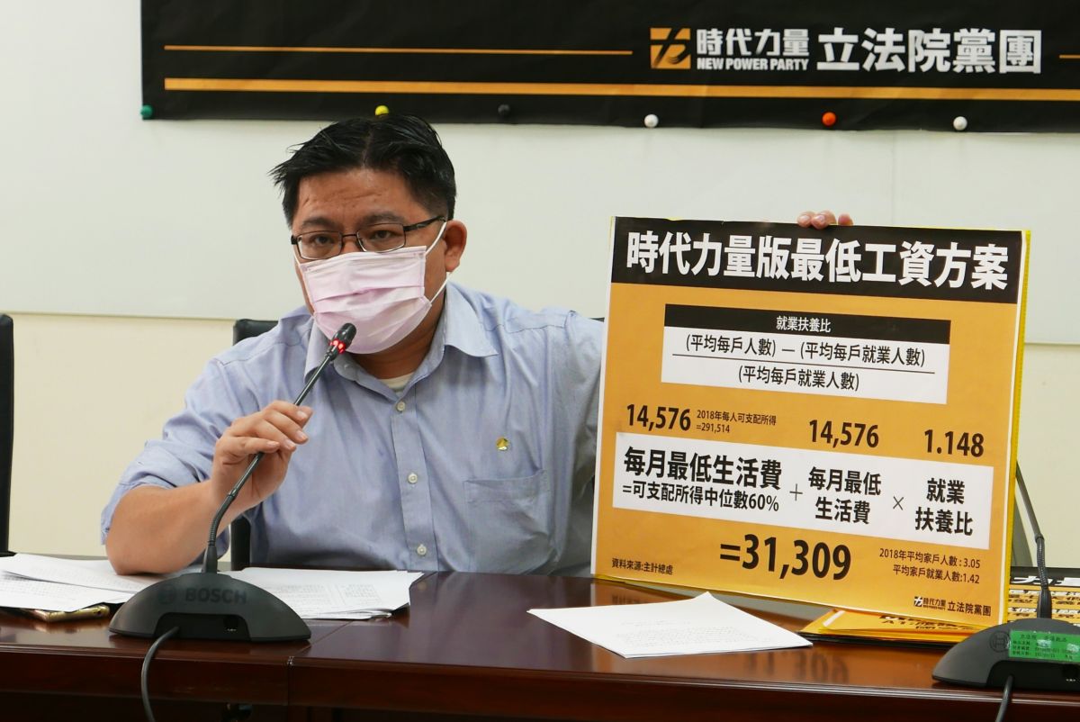 ▲時代力量立院黨團推動《最低工資法》草案。（圖／時代力量立院黨團提供）